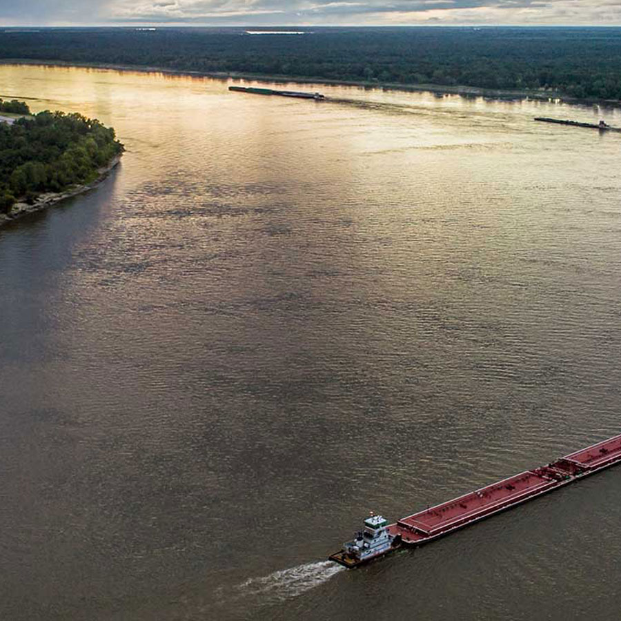 Picture of a barge on a river