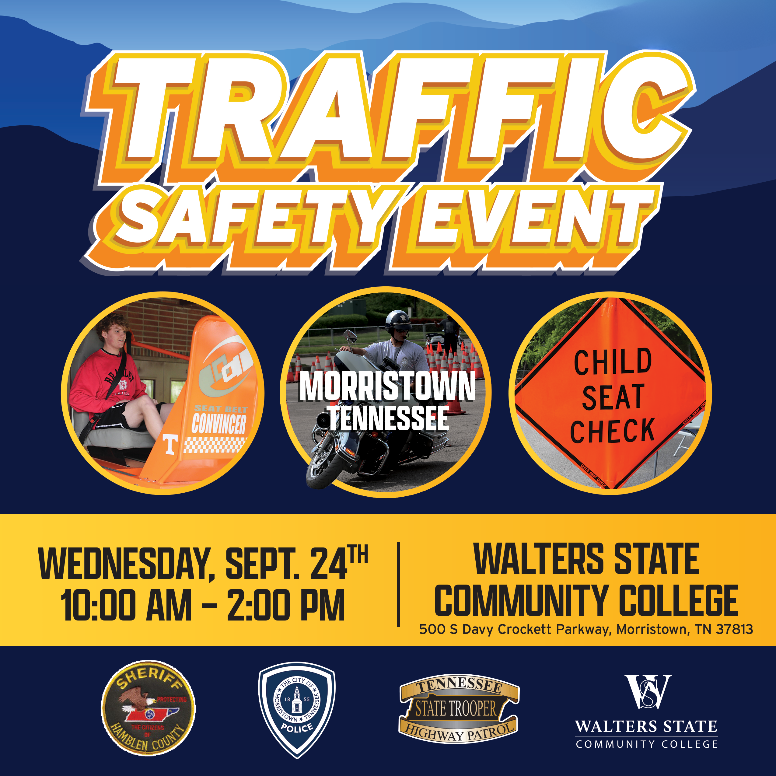 Image contains event information also written in article such as date, time, and place of the Traffic Safety Event.