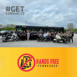 photo of agencies for bus tour that says Hands Free Tennessee