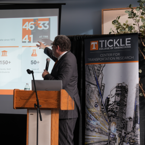Kevin presents information about CTR at the symposium