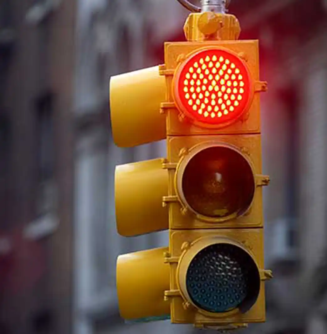 photo of a red light